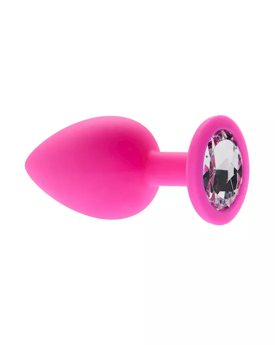 Kink Range Silicone Gemmed Butt Plug - 3.8 Inch