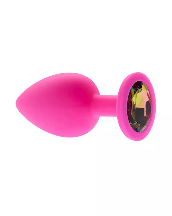 Kink Range Silicone Gemmed Butt Plug - 3.8 Inch