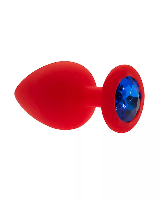 Kink Range Silicone Gemmed Butt Plug - 3.8 Inch