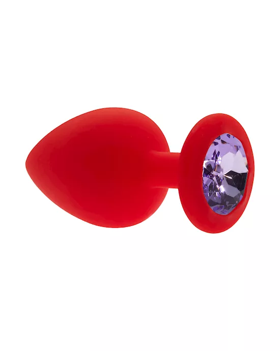 Kink Range Silicone Gemmed Butt Plug - 3.8 Inch