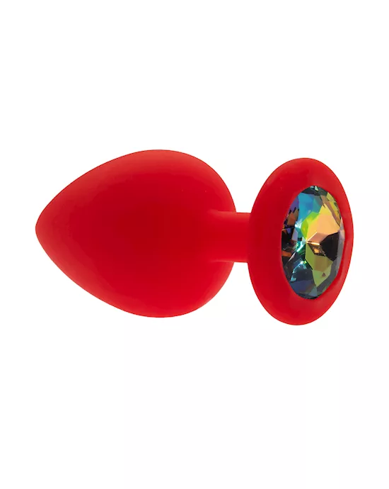 Kink Range Silicone Gemmed Butt Plug - 3.8 Inch