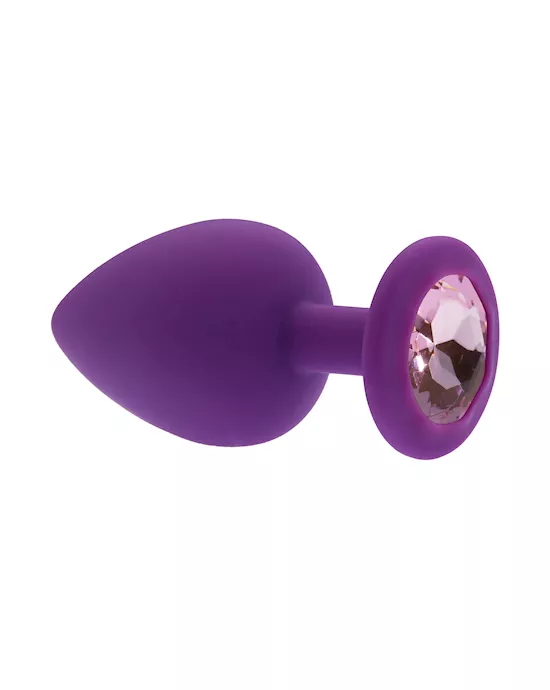 Kink Range Silicone Gemmed Butt Plug - 3.8 Inch