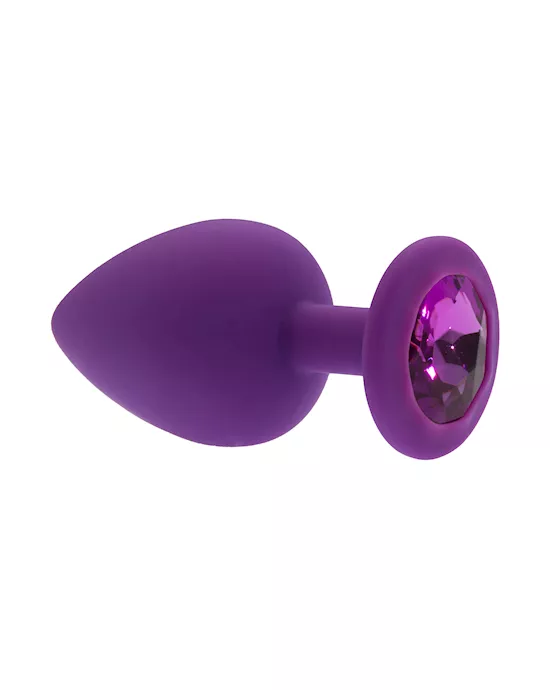 Kink Range Silicone Gemmed Butt Plug - 3.8 Inch