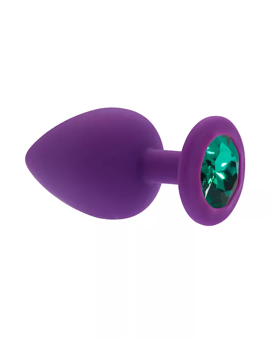 Kink Range Silicone Gemmed Butt Plug - 3.8 Inch
