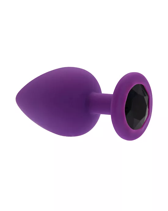 Kink Range Silicone Gemmed Butt Plug - 3.8 Inch