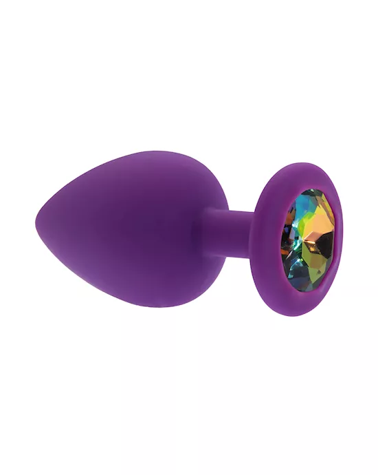 Kink Range Silicone Gemmed Butt Plug - 3.8 Inch