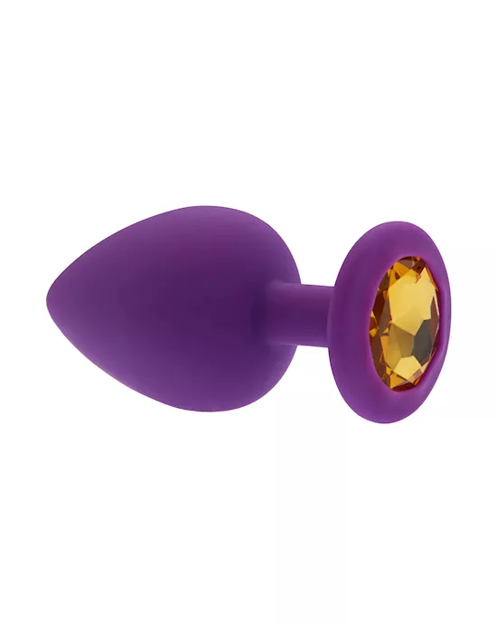 Kink Range Silicone Gemmed Butt Plug - 3.8 Inch