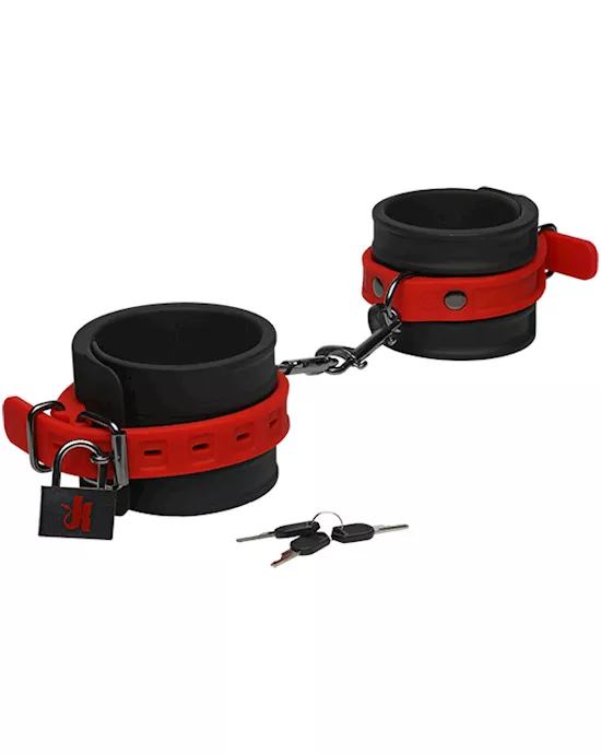 Kink - Silicone Ankle Cuffs with Pad Lock