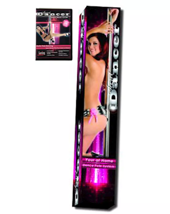 Chrome Secret Dancer Pole with DVD Packaged