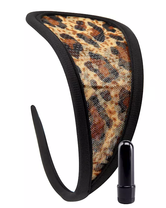 Fetish Fantasy Series Vibrating Strapless Thong Leopard