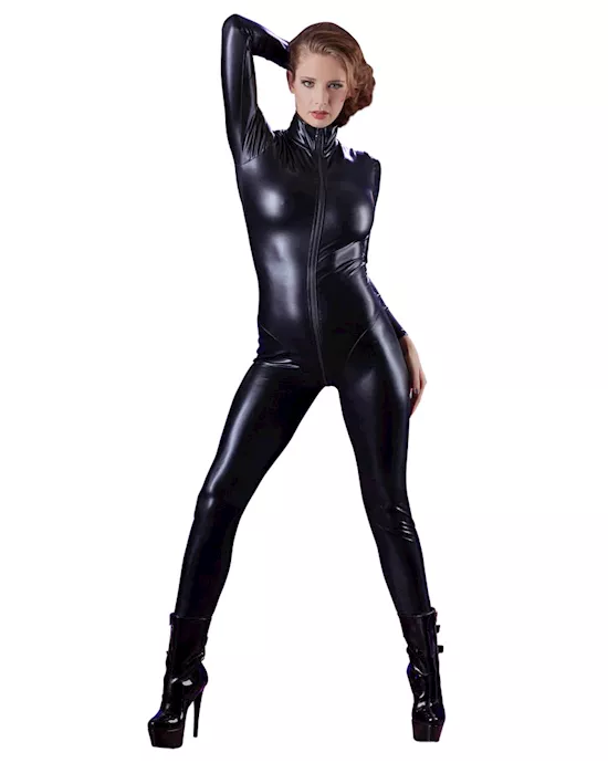 Wetlook 2-way zip Jumpsuit