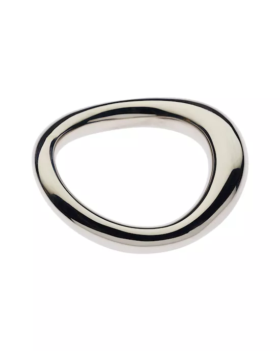 Kink Range Stainless Steel Bent Cock Ring - 47.5mm