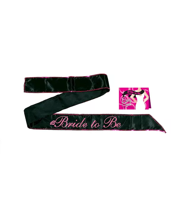Bride To Be Black Sash