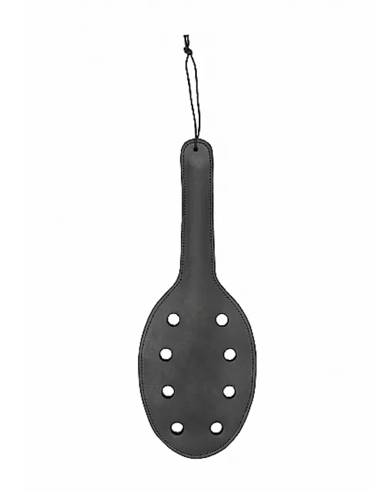 Saddle Leather Paddle With 8 Holes- Black