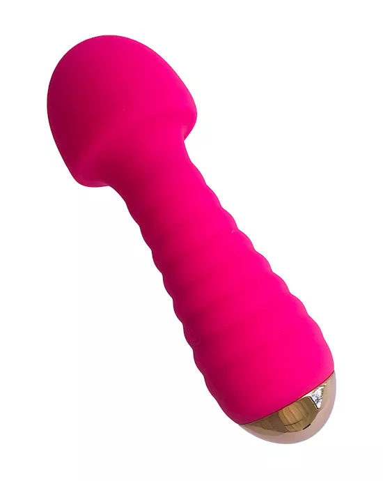 Ribbed Mushroom Head Wand Massager