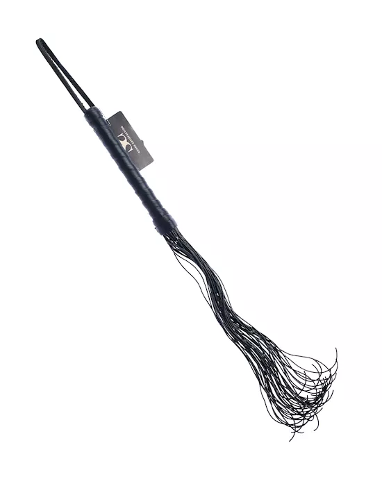 Bound X Leather Cord Flogger With Calfskin Handle