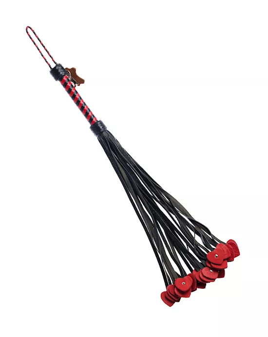 Bound X Heart Tail Leather Flogger