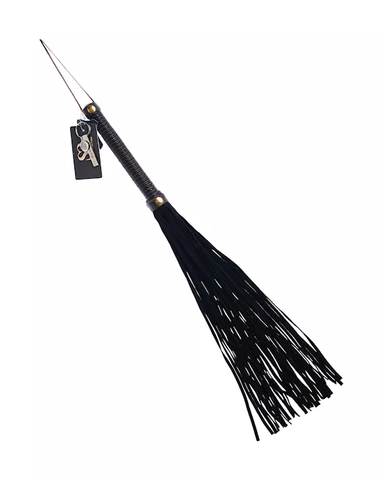 Bound X Suede Flogger With Cord Handle