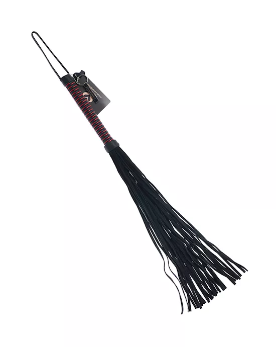 Bound X Suede Flogger With Cord Handle