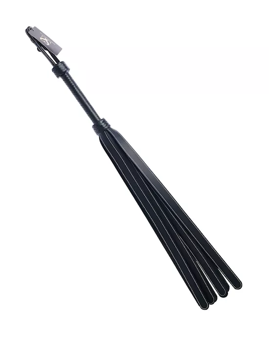 Bound X Saddle Leather Wide Tail Flogger
