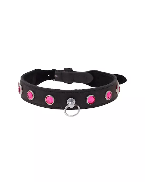 Bound X Pink Crystal Stud Collar