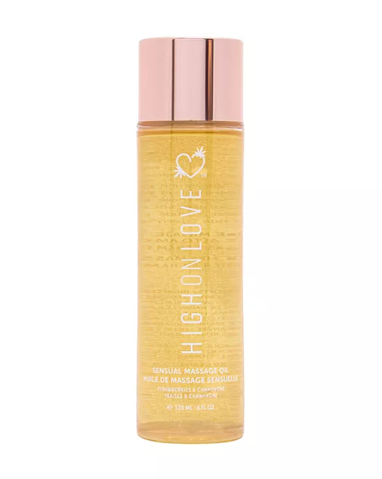 HighOnLove Massage Oil - Strawberry & Champagne - 120ml