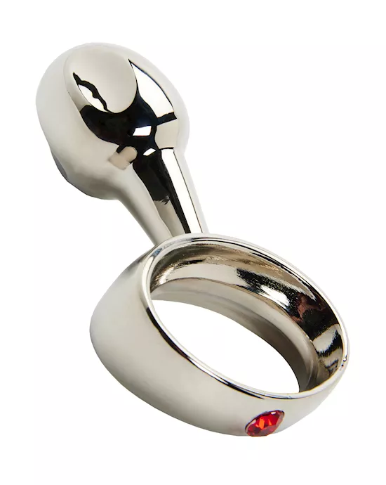 Kinki Ring Butt Plug With Red Gem