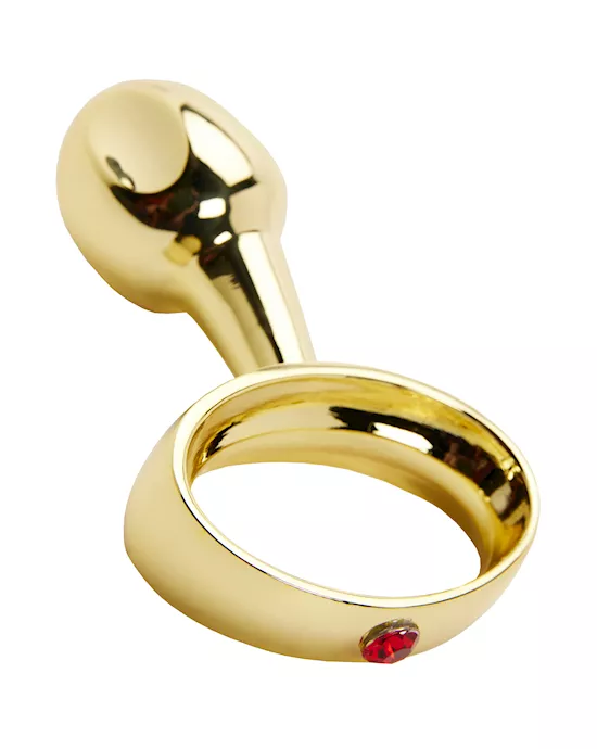 Kinki Ring Butt Plug With Red Gem
