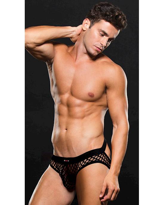 Envy Modern Fishnet Open Back Brief