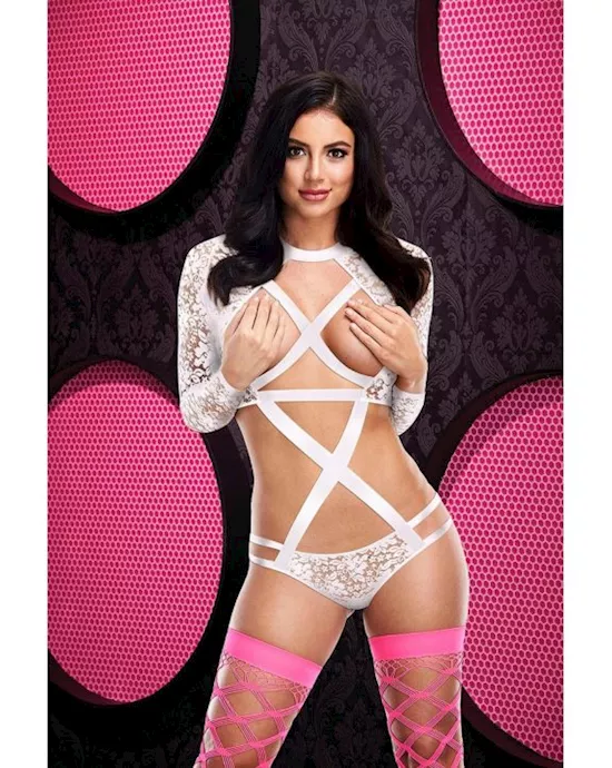 SEXY STRAPPY LONG SLEEVE BODYSUIT