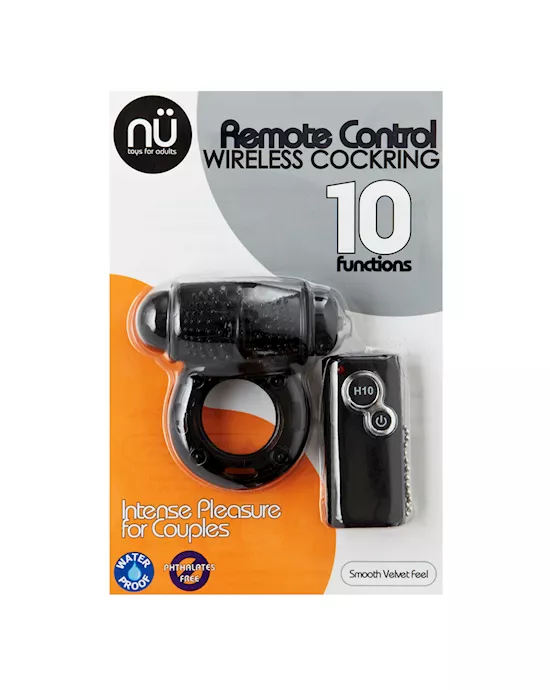 NU Sensuelle S-Wet Remote Control 10 Function Wireless Cock Ring