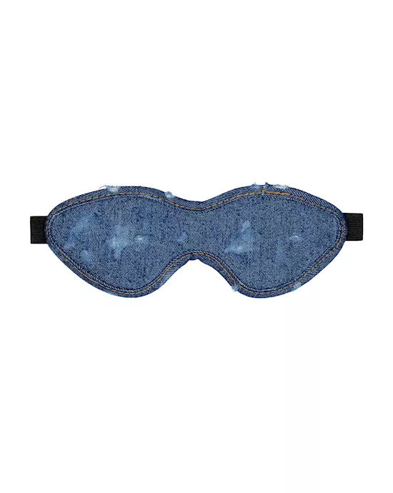 Denim Eye Mask - Roughened Denim Style 
