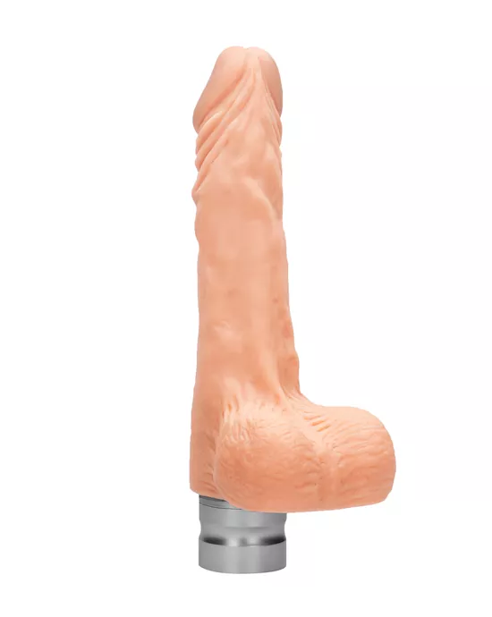 Realistic Vibrating Dildo With Balls - 7 Inch