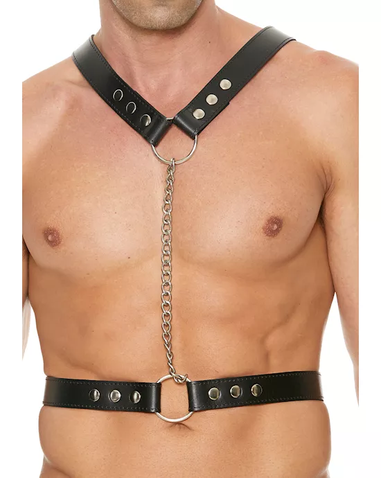 Twisted Bit Black Leather Harness