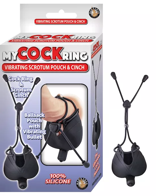 My Cock Ring Vibrating Scrotum Pouch & Cinch 