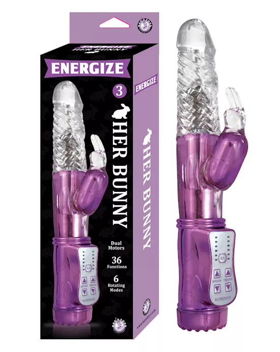 ENERGIZE HER BUNNY Vibrator 3 - 9 Inch