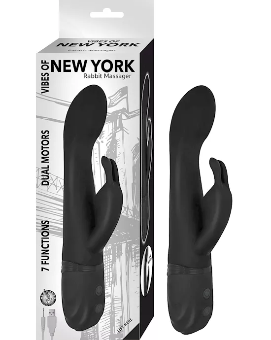 Nass Toys Vibes of New York Rabbit Massager - 9 Inch