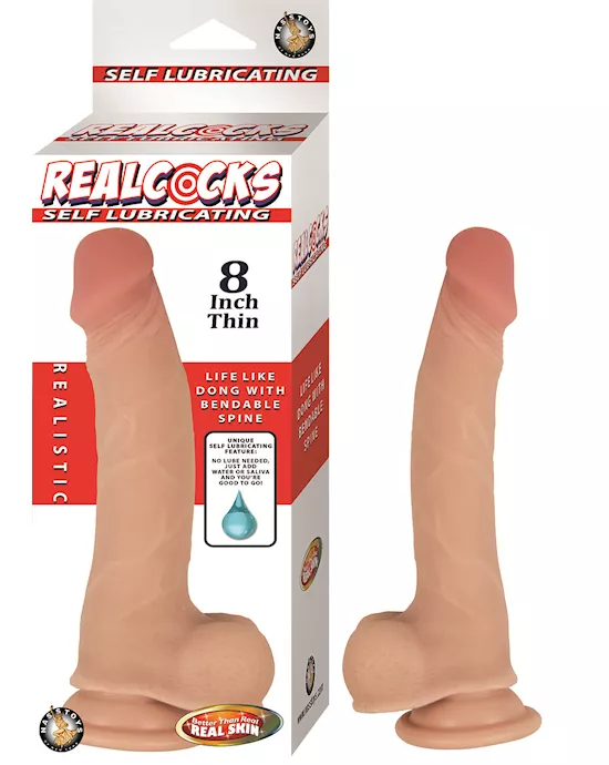 Nass Toys Self Lubricating Dildo - 8 Inch