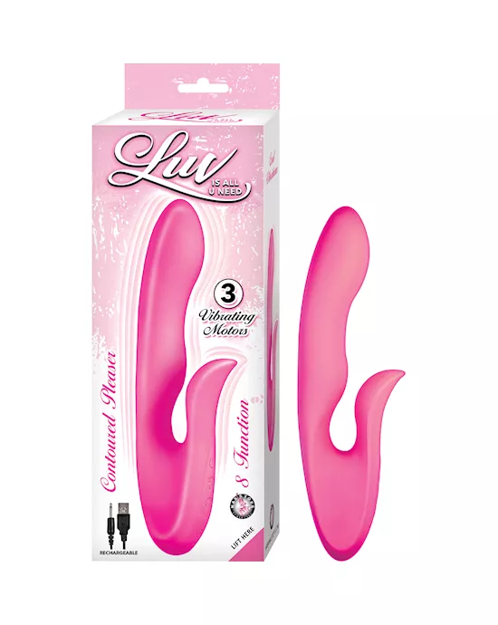 Luv Contoured Pleaser Rabbit Vibrator - 8.7 Inch