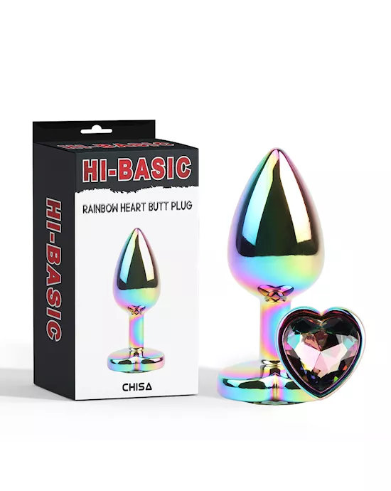 Rainbow Heart Butt Plug