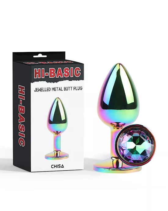 Jewelled Metel Butt Plug - 2.8 Inch