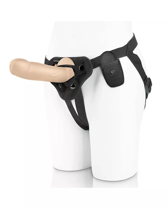 Pegasus Realistic Silicone Vibrating Strap-on - 8 Inch
