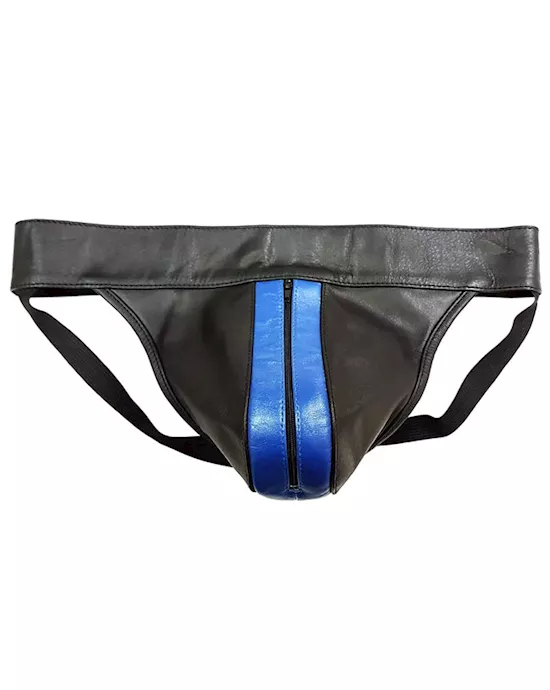 Rouge Leather Zip Jocks