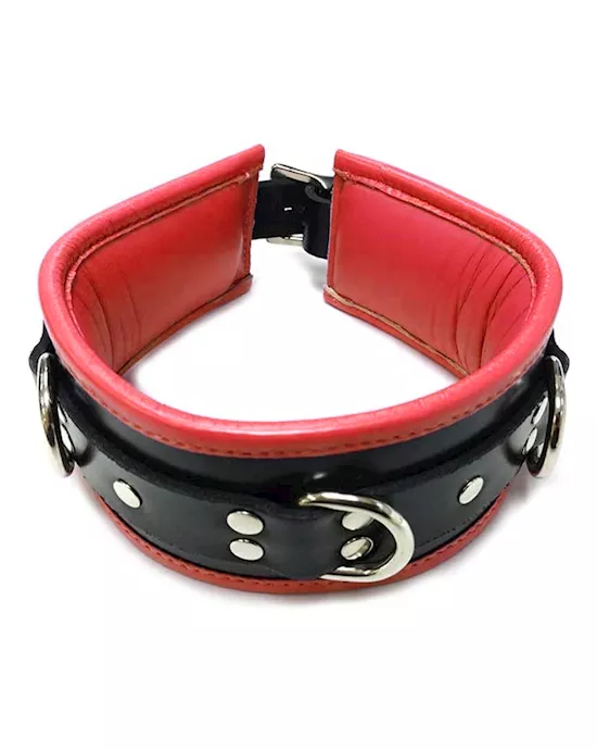 Rouge Leather Padded Collar