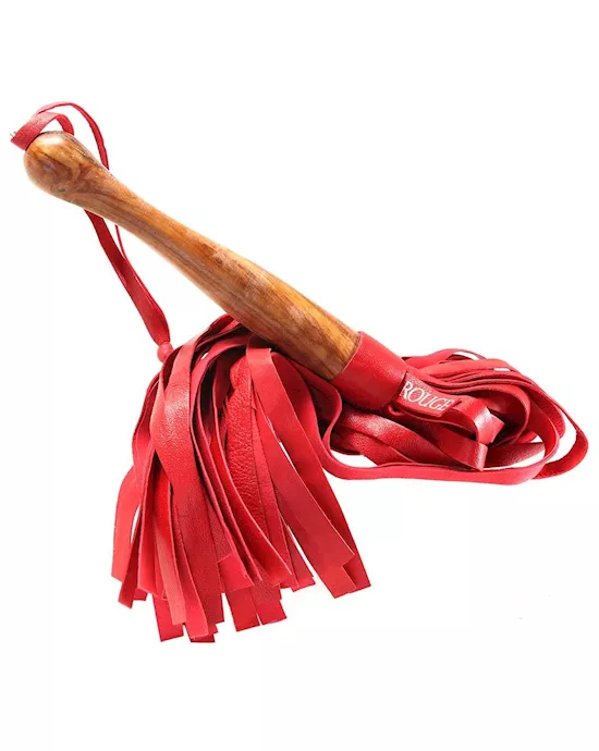 Rouge Wooden Handle Leather Flogger
