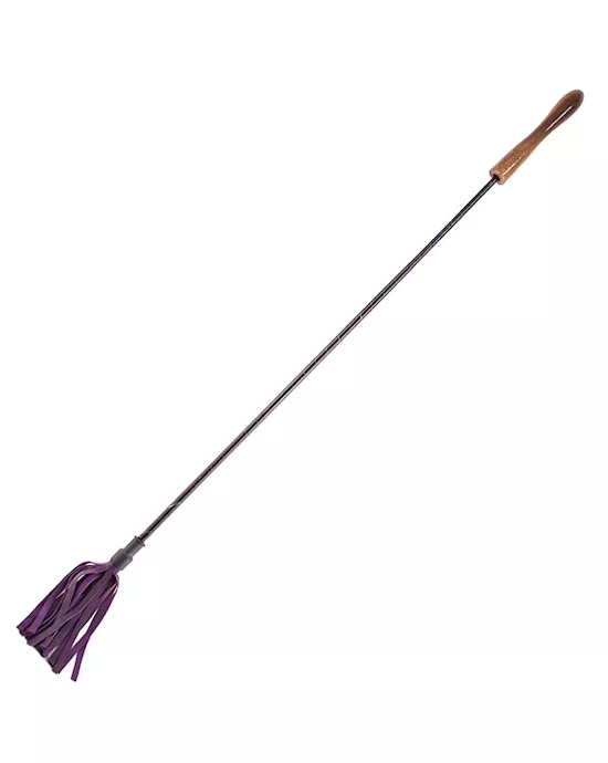 Rouge Wooden Handle Leather Crop