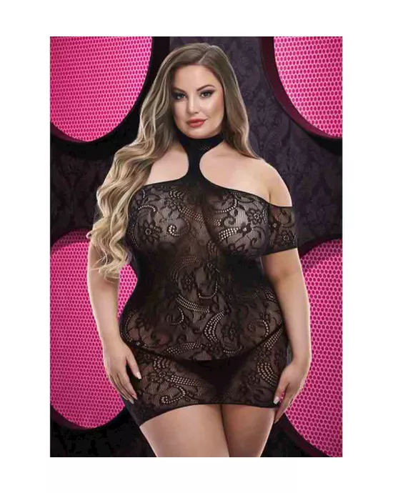 Cut Out Lace Mini Dress