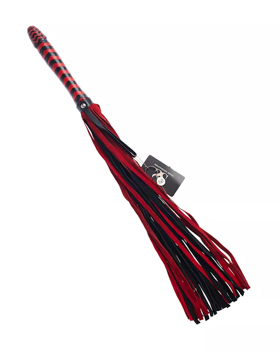 Bound X Suede Flogger With Tapered Handle