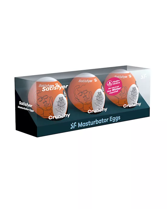 Satisfyer Masturbator Eggs - Set Of 3 - Crunchy