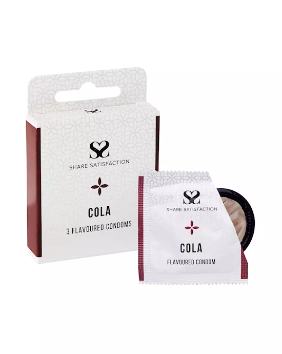 Share Satisfaction Cola Flavoured Condoms - 3 Pack